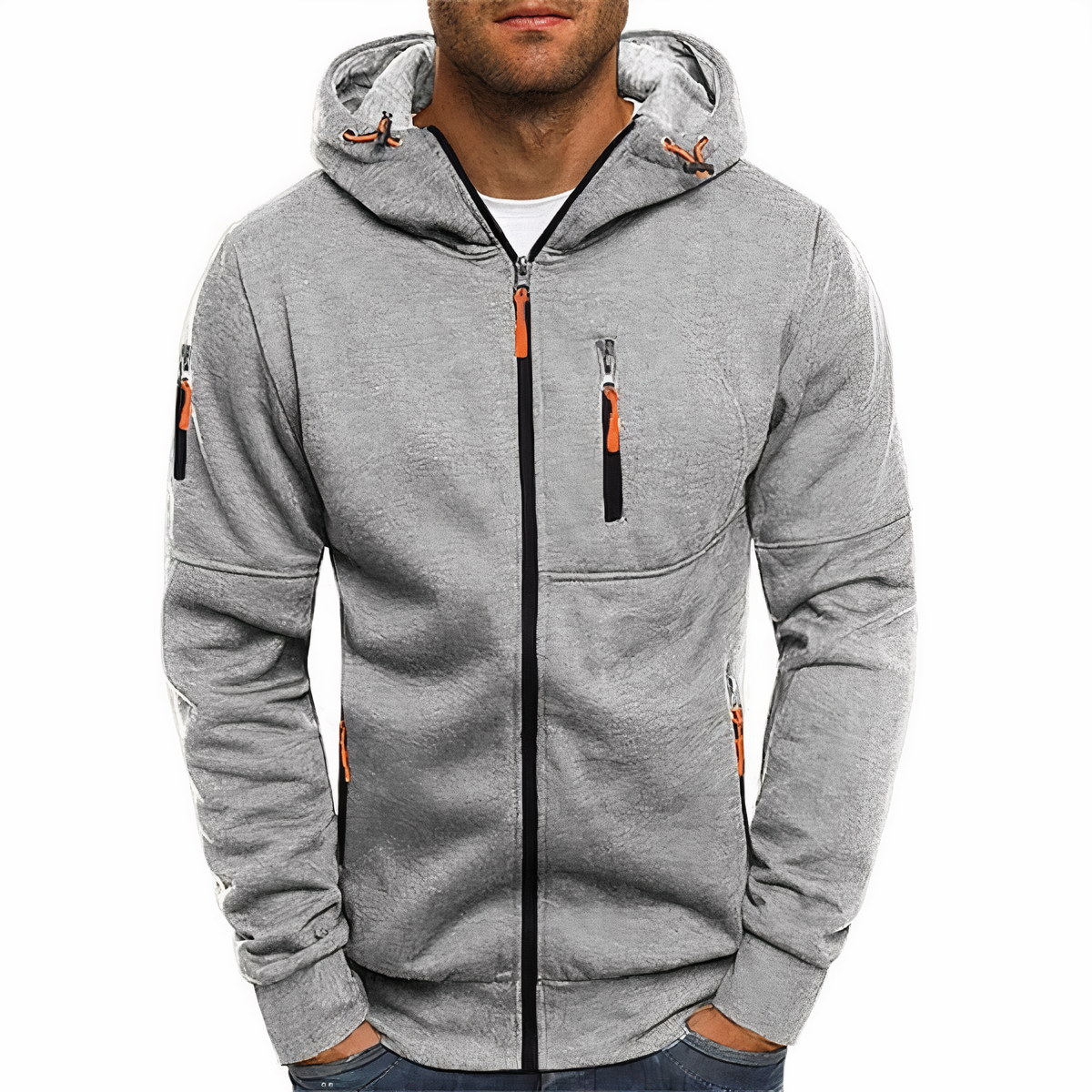 Bequemer Kapuzenpullover mit Reissverschluss