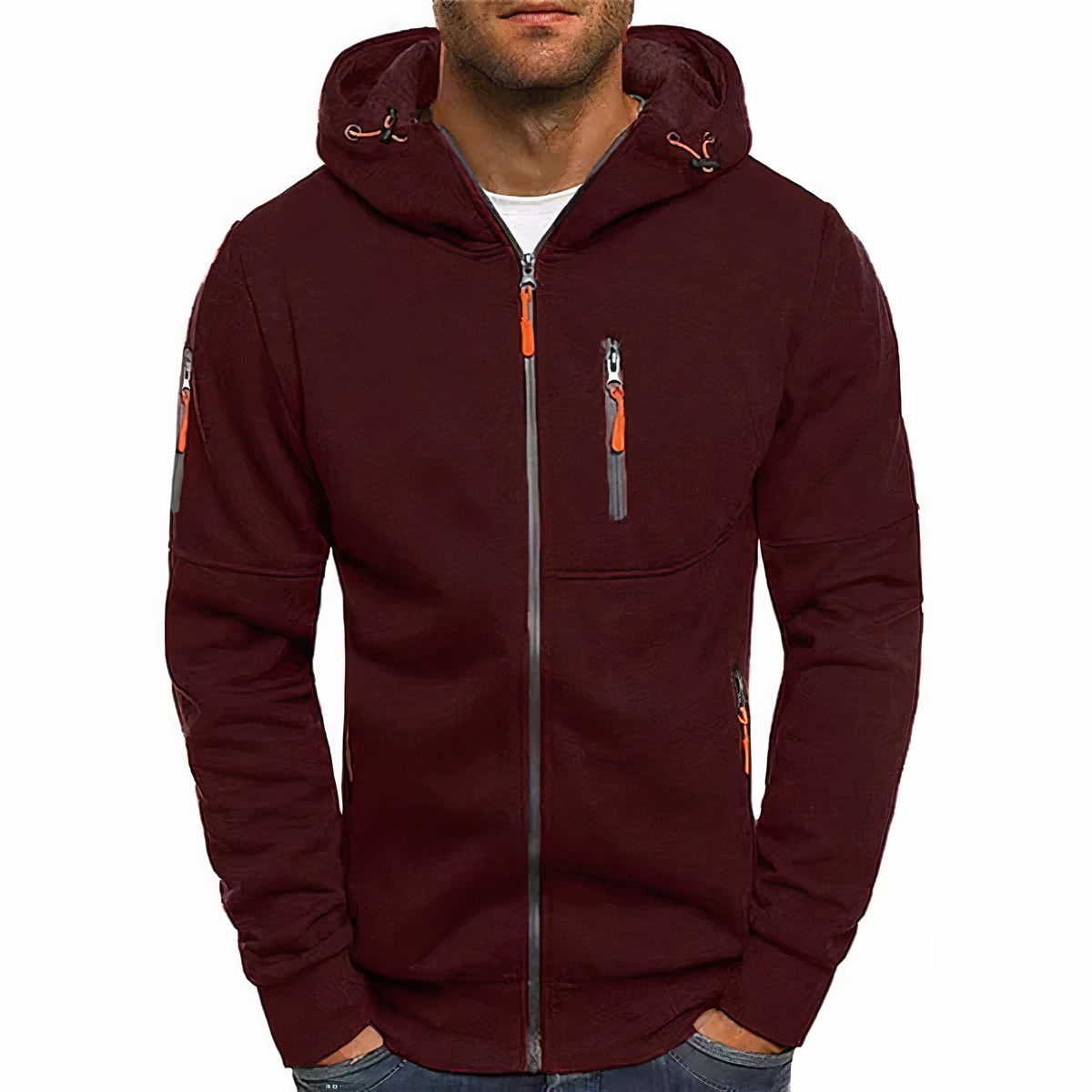 Bequemer Kapuzenpullover mit Reissverschluss