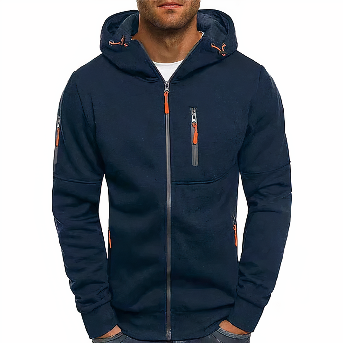 Bequemer Kapuzenpullover mit Reissverschluss