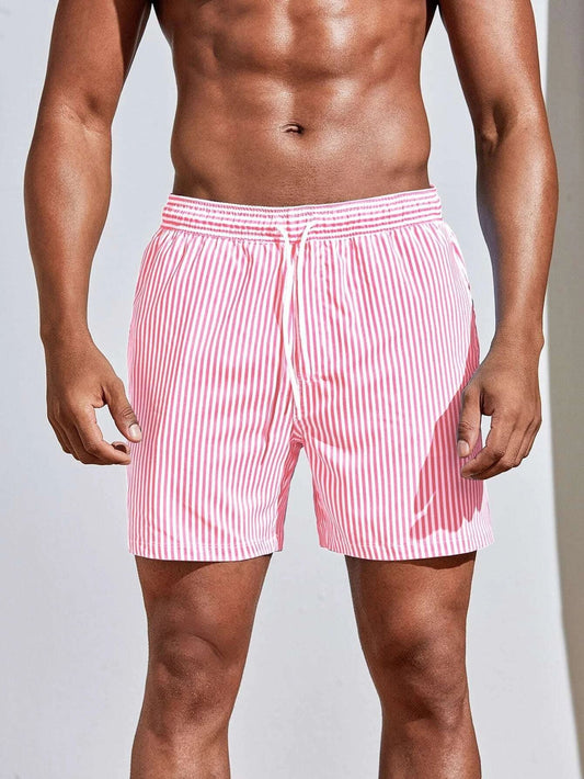 Bequeme gestreifte Herren-Badehose