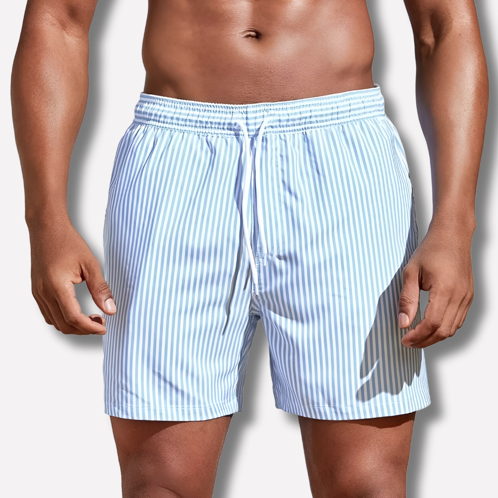 Bequeme gestreifte Herren-Badehose