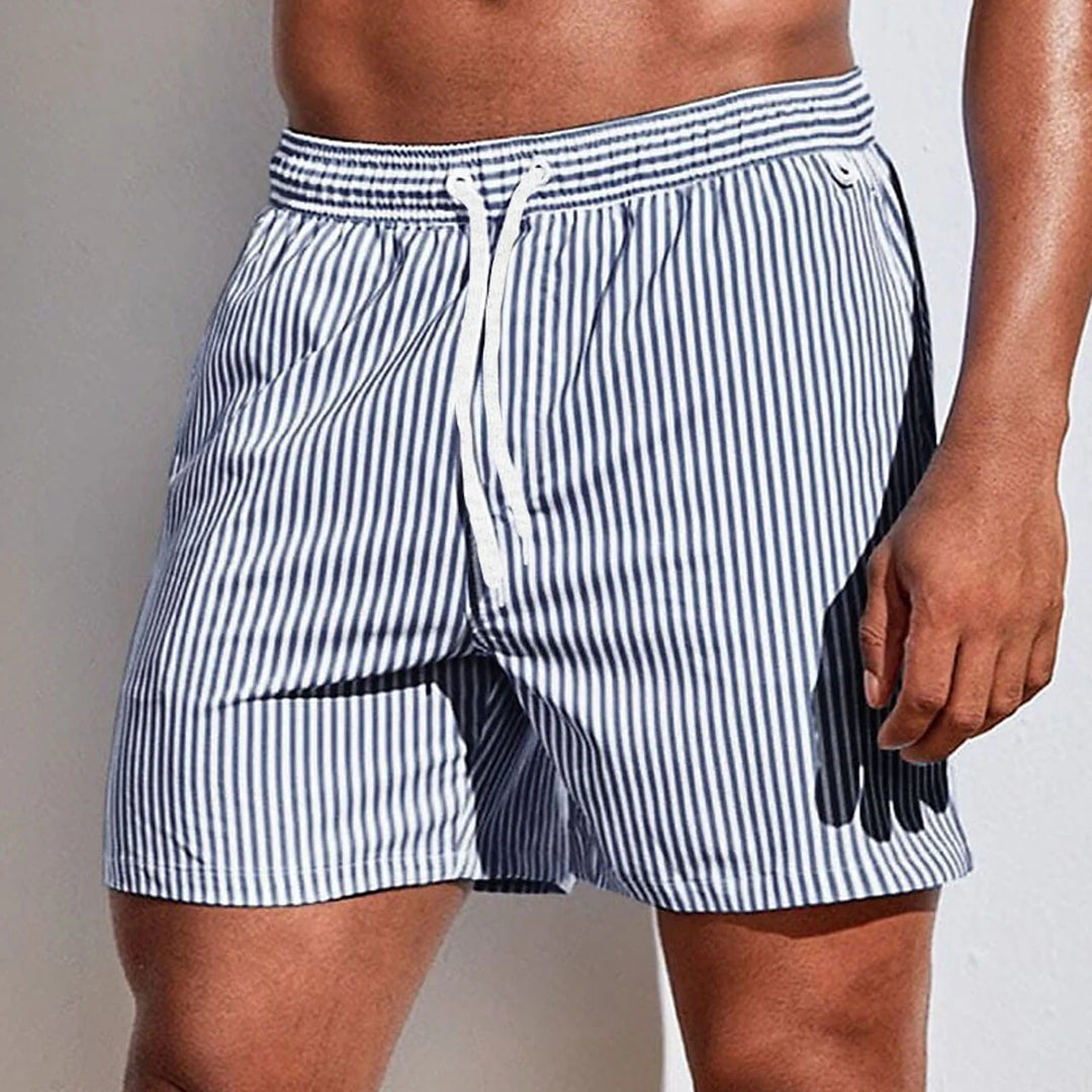 Bequeme gestreifte Herren-Badehose