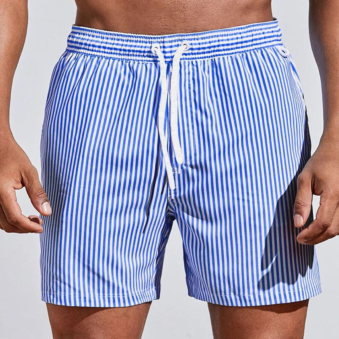 Bequeme gestreifte Herren-Badehose