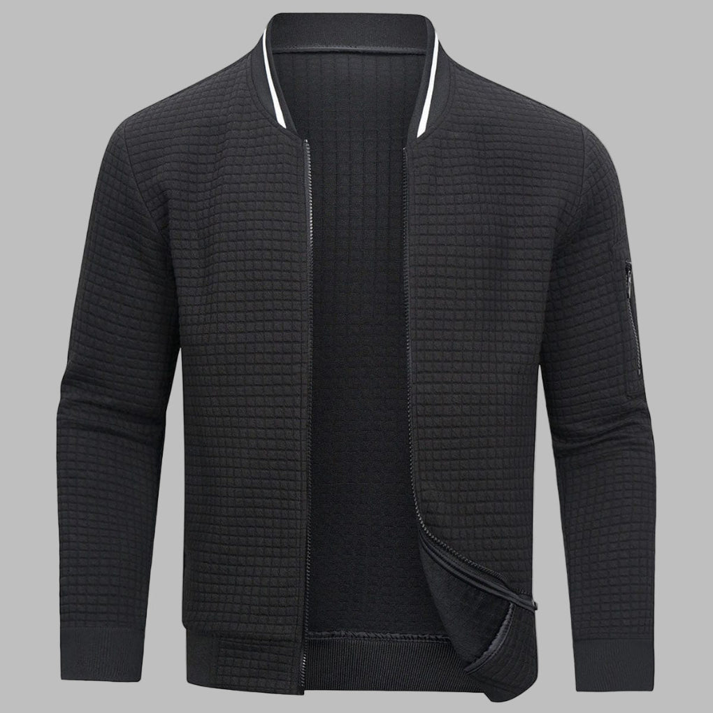 Bequemer und warmer Herren-Pullover mit Reissverschluss