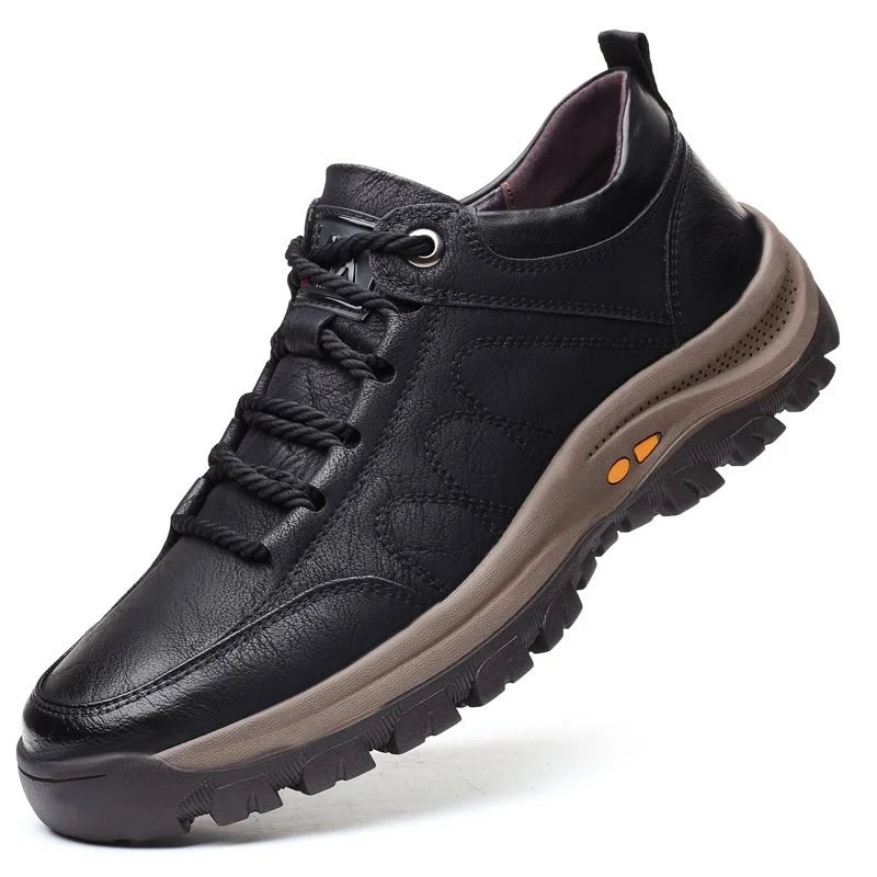 Bequeme und wasserdichte orthopädische Herren-Lederschuhe