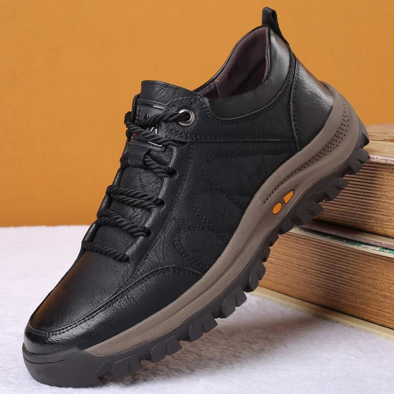 Bequeme und wasserdichte orthopädische Herren-Lederschuhe