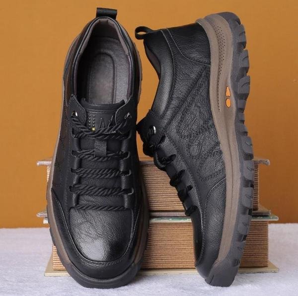 Bequeme und wasserdichte orthopädische Herren-Lederschuhe
