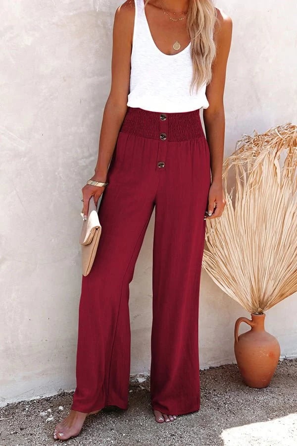 Bequeme, taillierte Damenhose mit hoher Taille