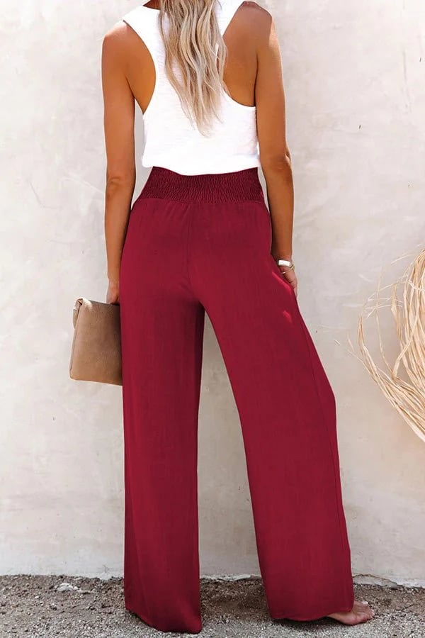 Bequeme, taillierte Damenhose mit hoher Taille