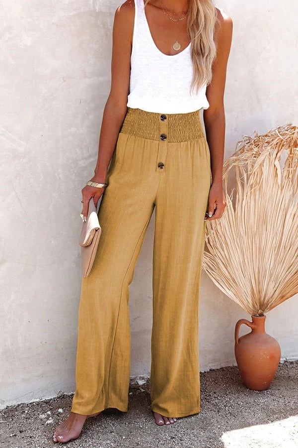 Bequeme, taillierte Damenhose mit hoher Taille