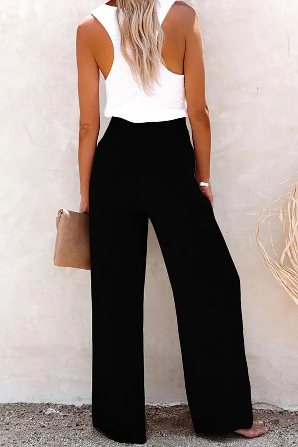 Bequeme, taillierte Damenhose mit hoher Taille