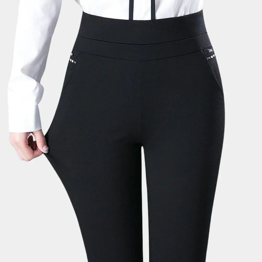Bequeme elastische Hose mit hoher Taille