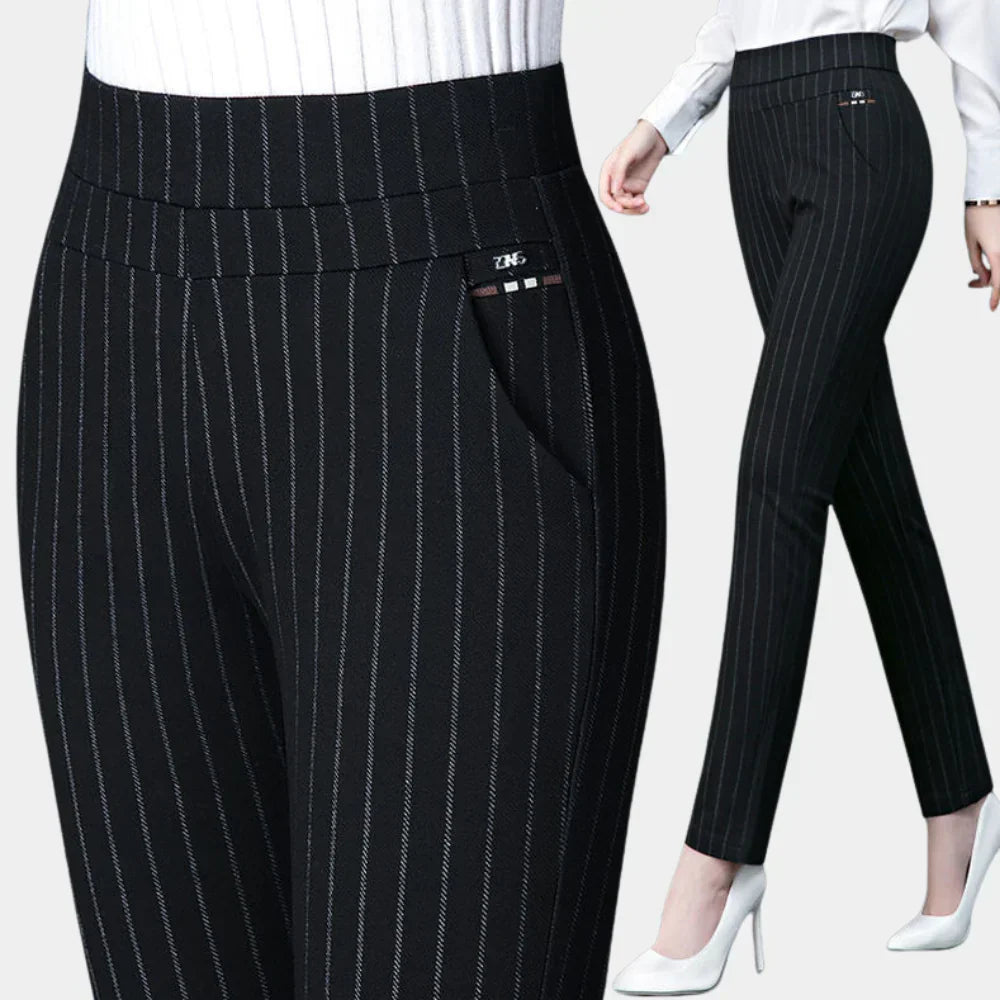 Bequeme elastische Hose mit hoher Taille