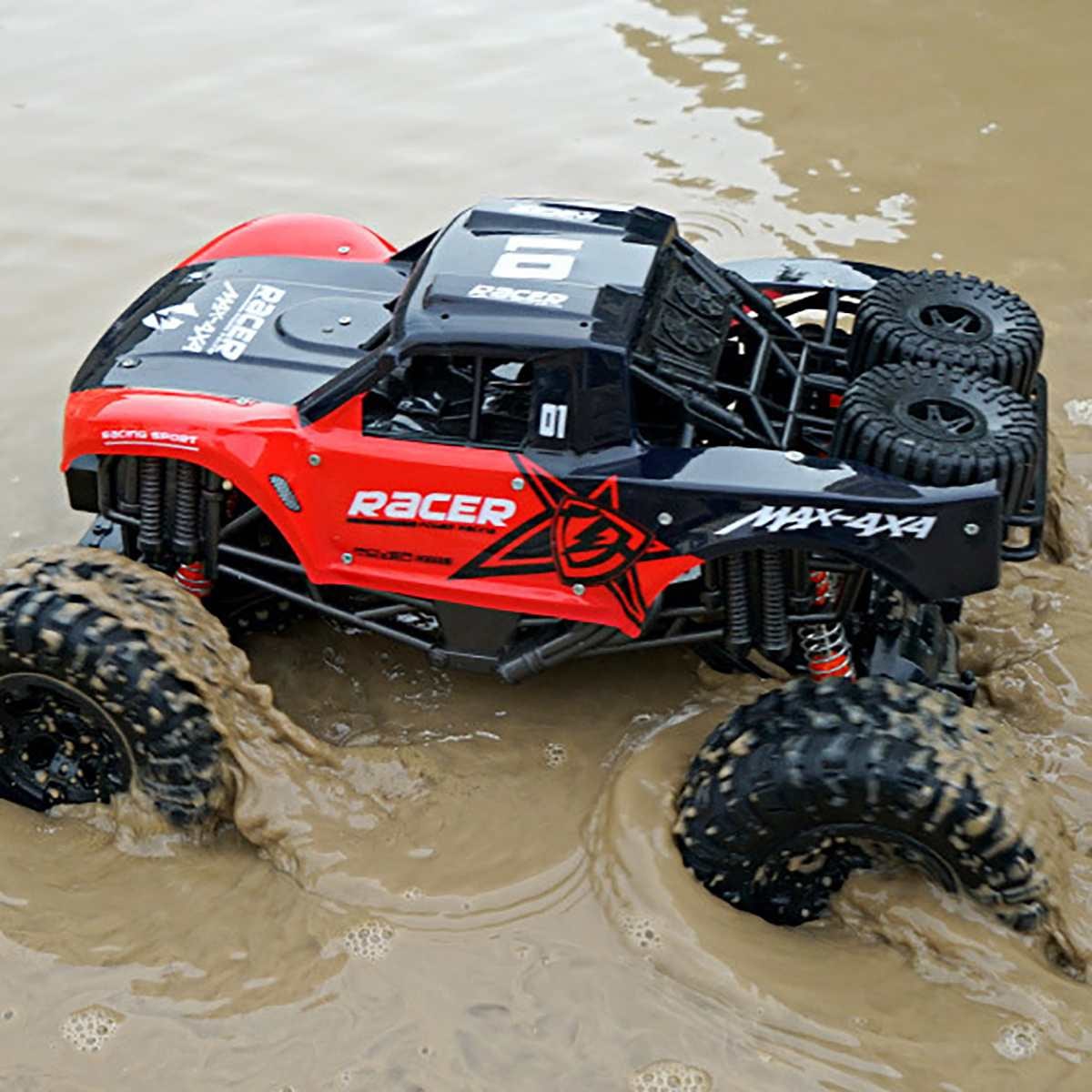 Amphibischer 4x4 Offroad-RC-Monstertruck mit 2,4-GHz-Fernsteuerung
