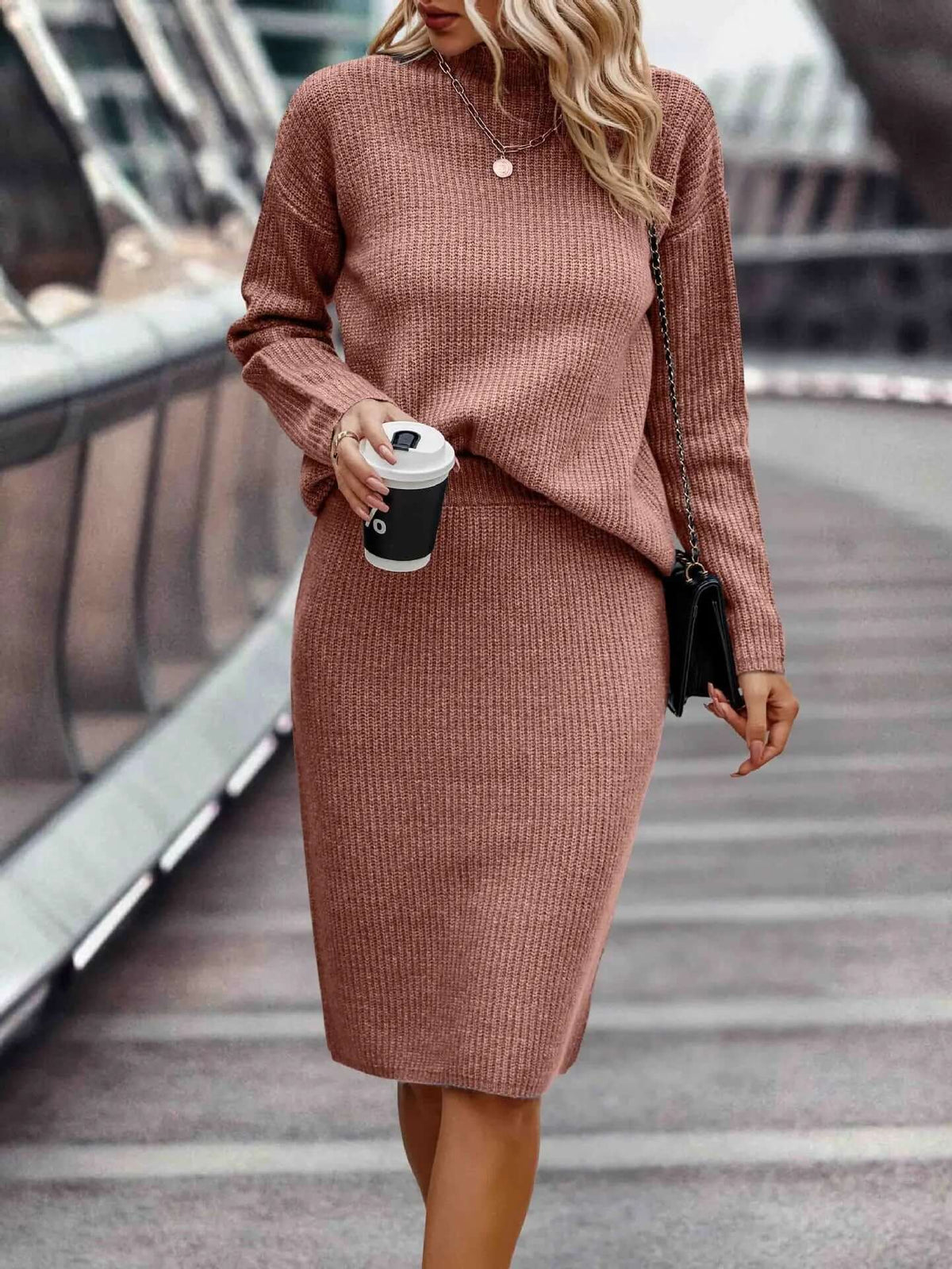 Zweiteiliges Strickset für Damen