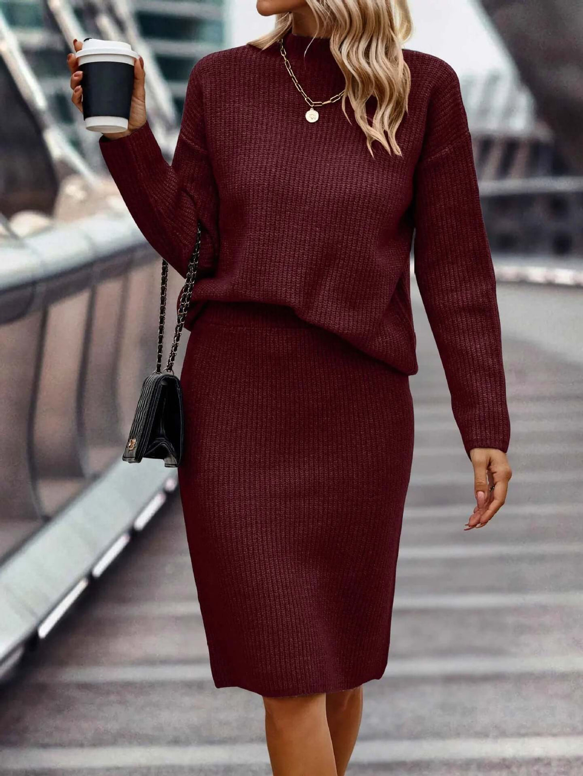 Zweiteiliges Strickset für Damen