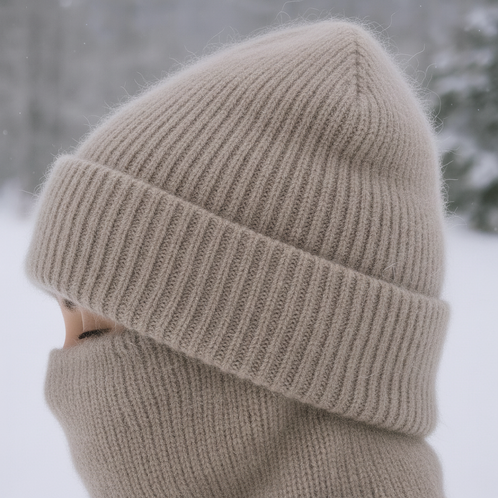 Mischgewebe-Strickmütze