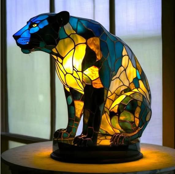 Nachttischlampe mit Haustiermotiv | Warmes Licht | USB-betrieben mit Schalter