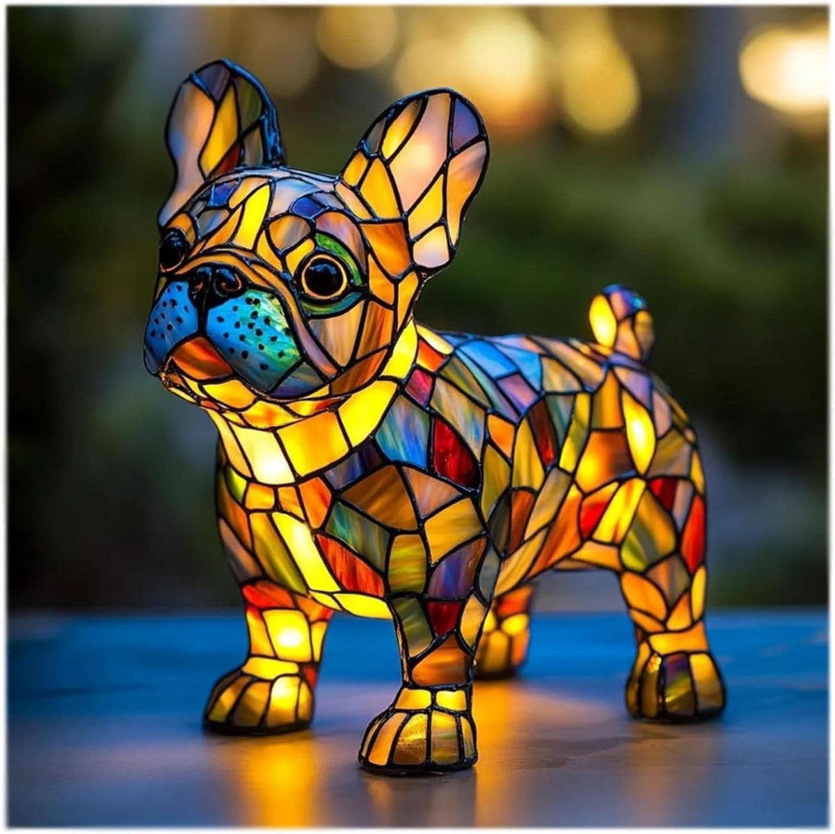 Nachttischlampe mit Haustiermotiv | Warmes Licht | USB-betrieben mit Schalter