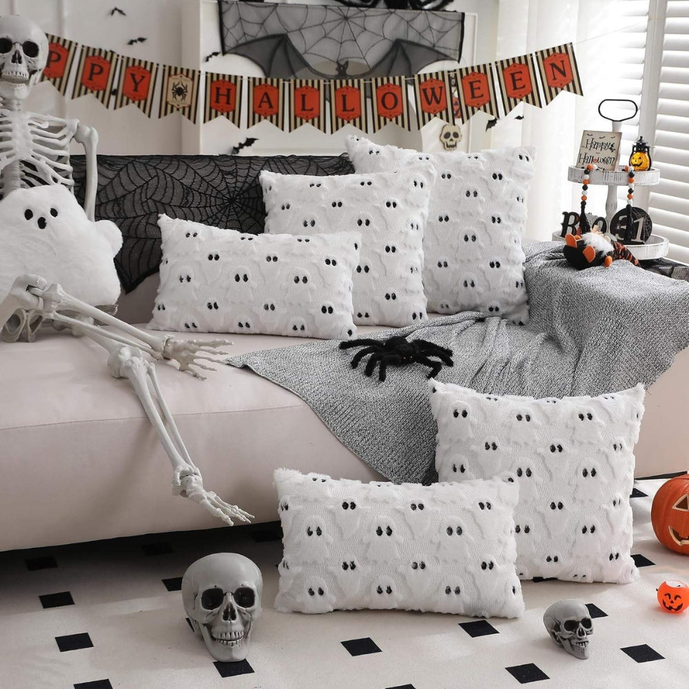 Gruseliges Geist-Plüsch-Halloween-Kissenbezug