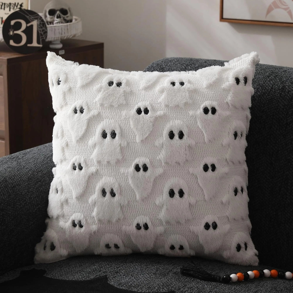 Gruseliges Geist-Plüsch-Halloween-Kissenbezug