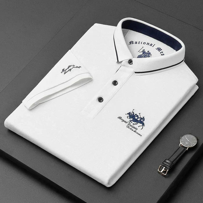 Klassisches Poloshirt für Herren mit kurzen Ärmeln und Kragen