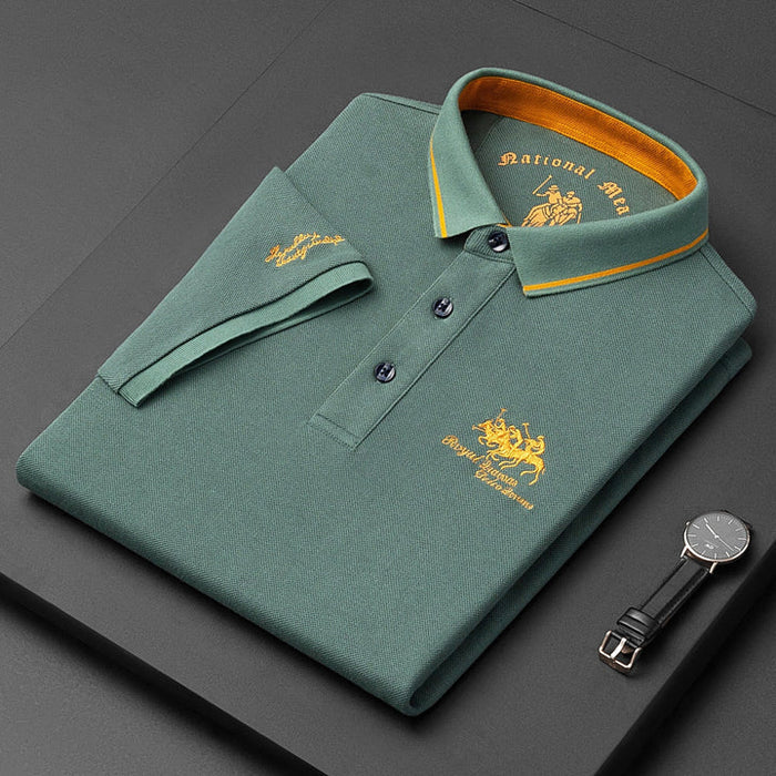 Klassisches Poloshirt für Herren mit kurzen Ärmeln und Kragen