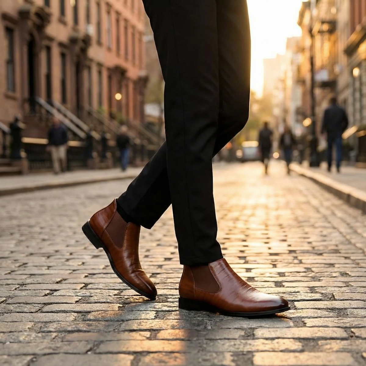 Klassische Herren Chelsea Boots aus Leder