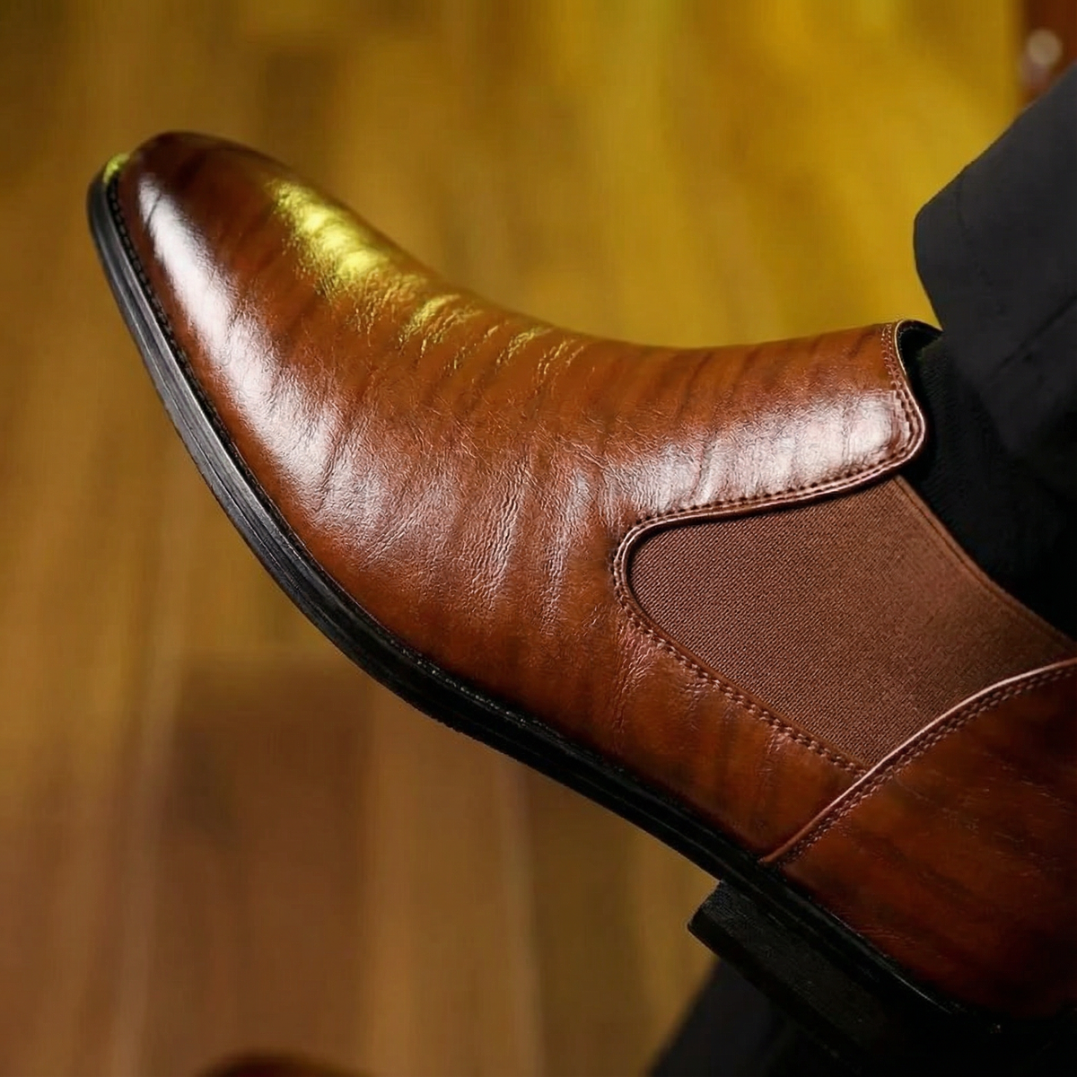 Klassische Herren Chelsea Boots aus Leder