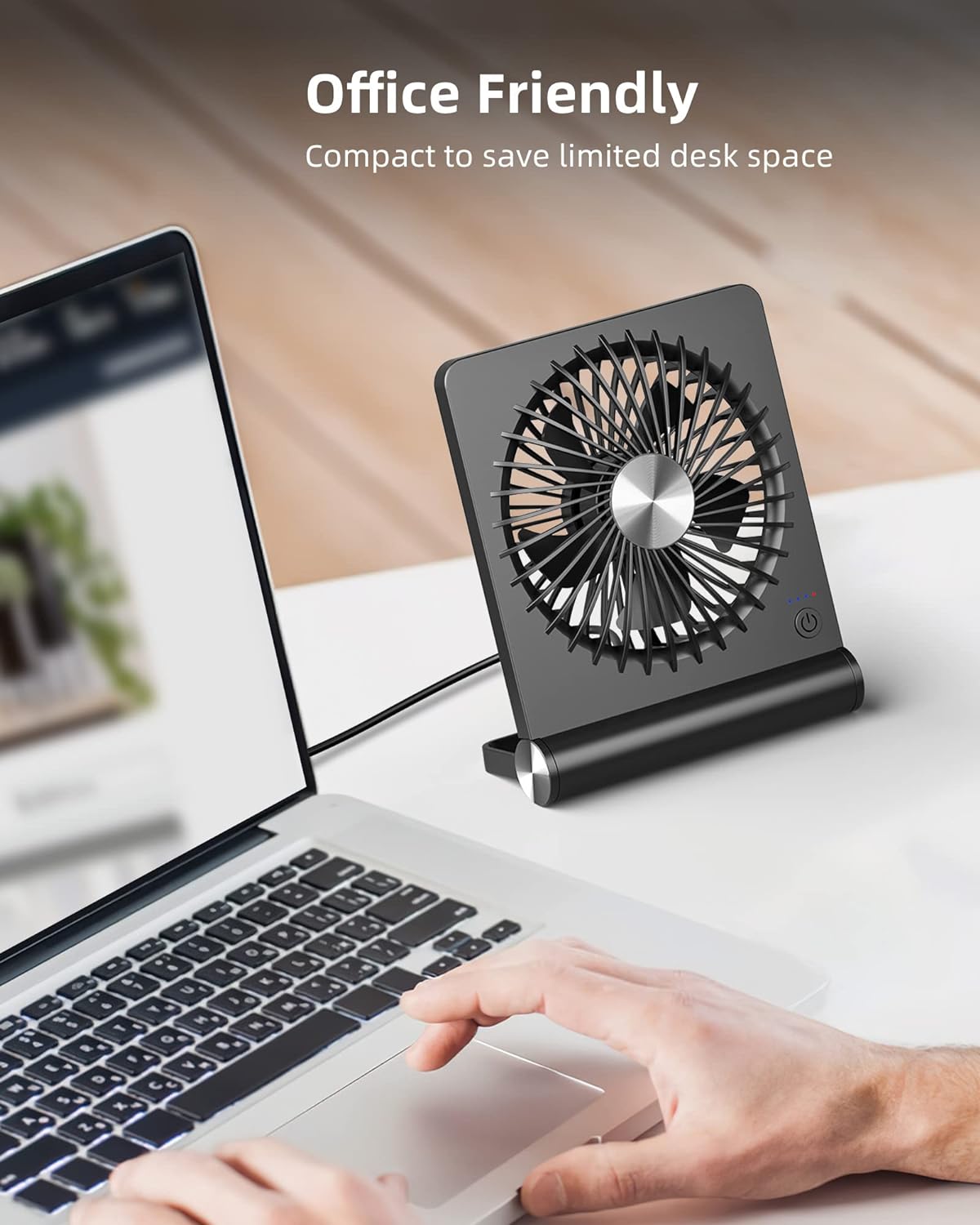 Kleiner, ultra leiser Tischventilator mit starkem Luftstrom