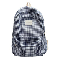 Lässige Schultasche mit Karomuster