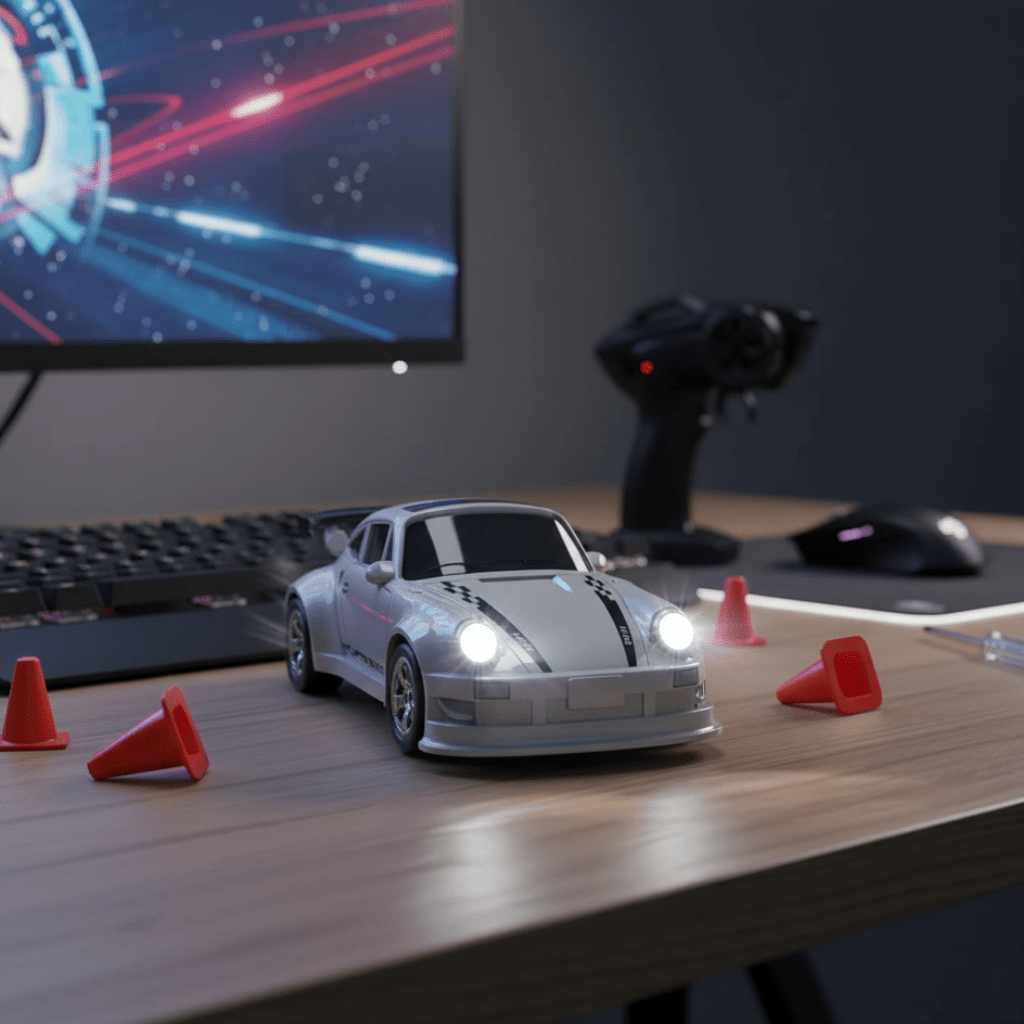 Kompaktes ferngesteuertes Drift-Auto im Massstab 1:64 für reibungsloses Gleiten