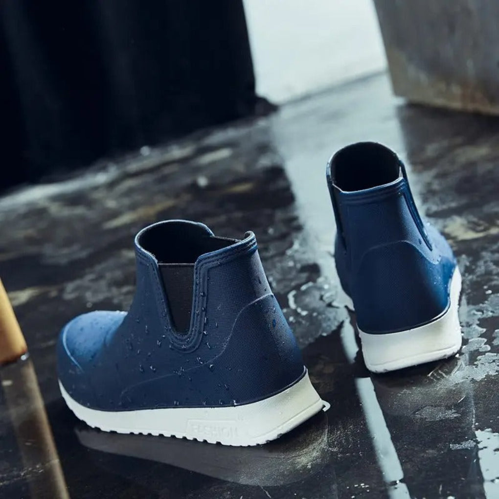 Leichte, langlebige und wasserdichte Herren-Gummistiefel zum Hineinschlüpfen