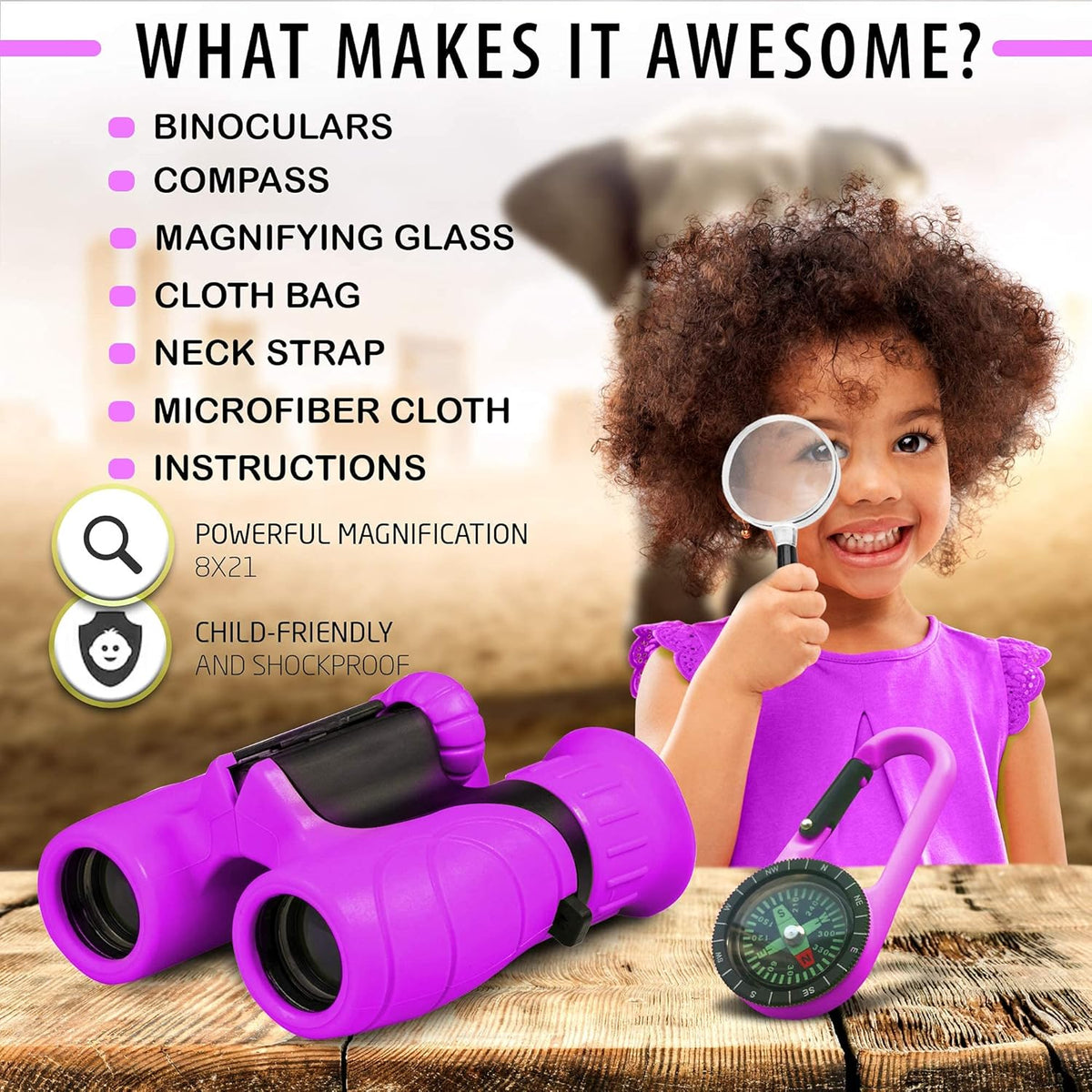 Leichtes Fernglas für Kinder für Outdoor-Abenteuer