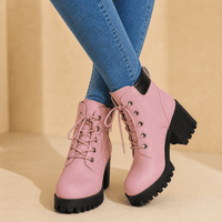 Leichte Plateau-Boots mit dicker Sohle