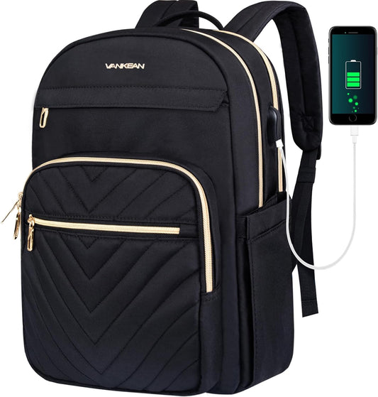 Leichter, wasserdichter Laptop-Rucksack mit USB-Anschluss – bis 15,6"