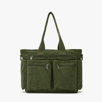 Praktische Cordtasche mit 6 Taschen