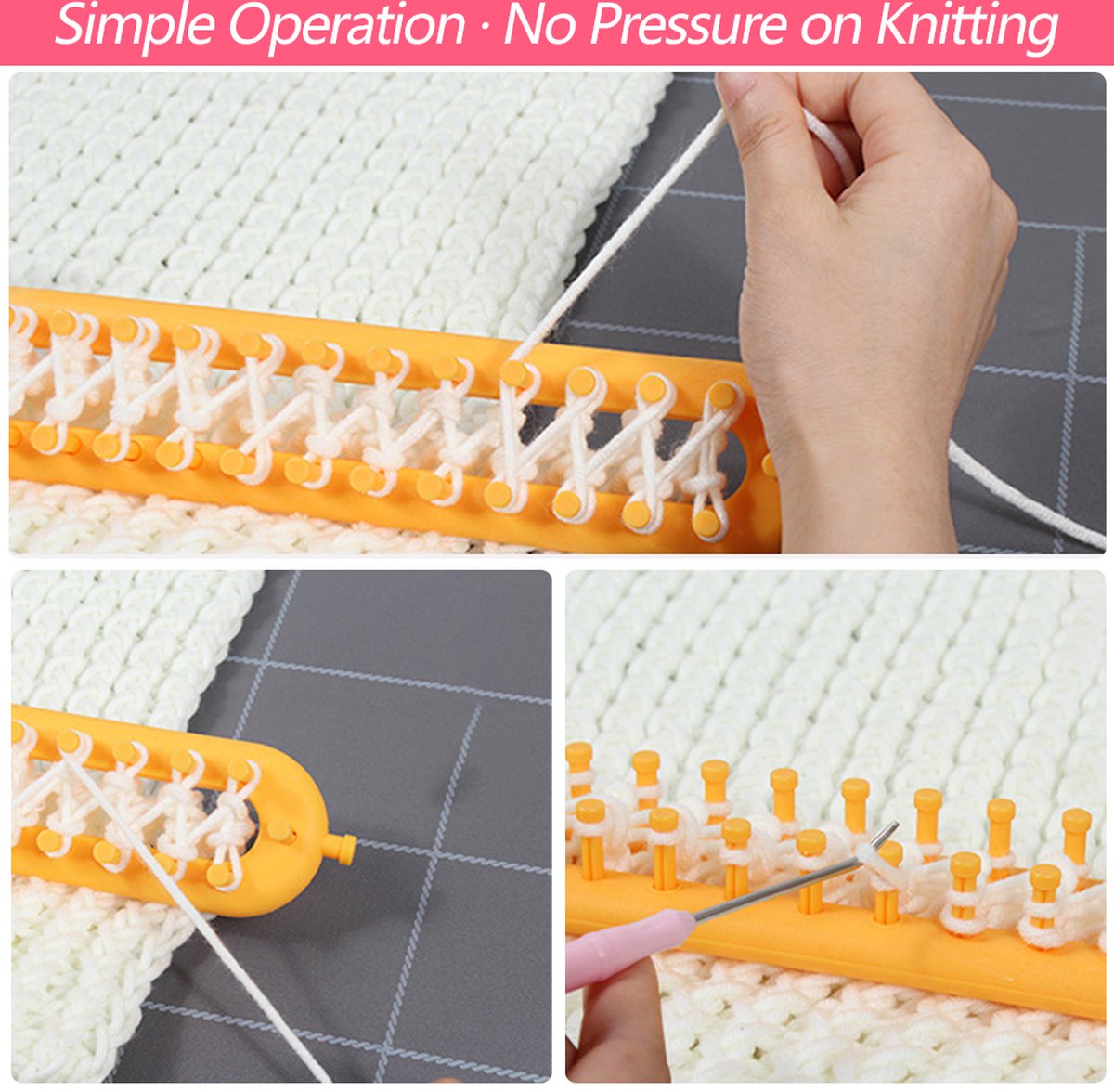 Strickrahmen: Einfaches, tragbares Handarbeiten ohne Stricknadeln