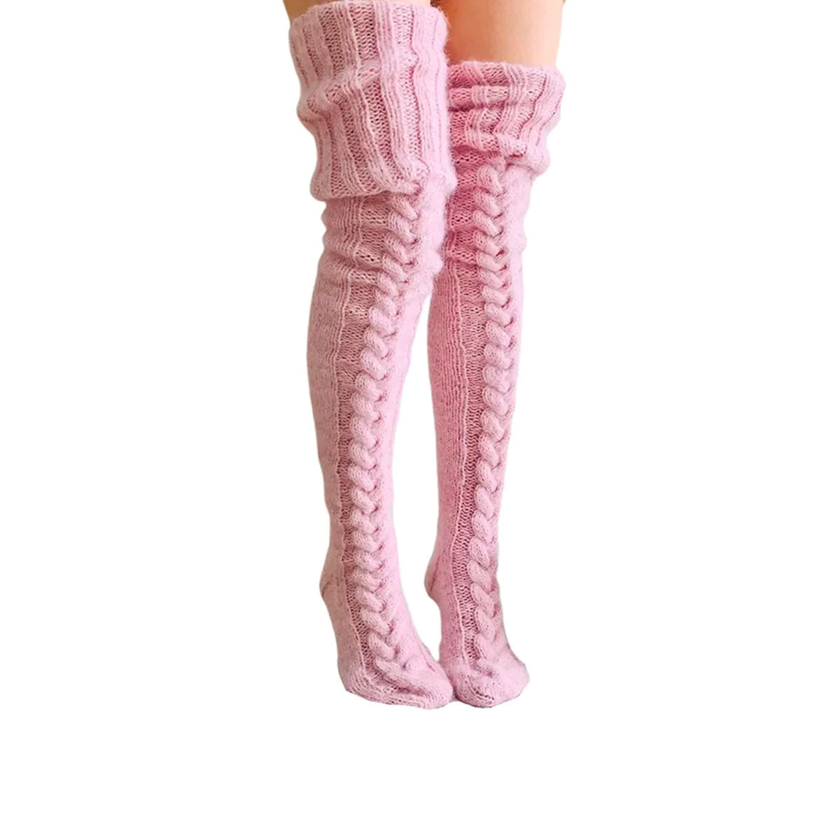 Gestrickte Overknee-Socken