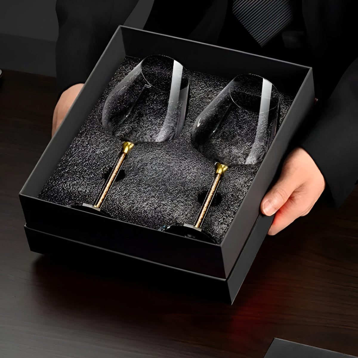 Kristallgläser im 2er-Pack – Elegante Weingläser | Hohe und luxuriöse Ausführung für Feiern und Anlässe