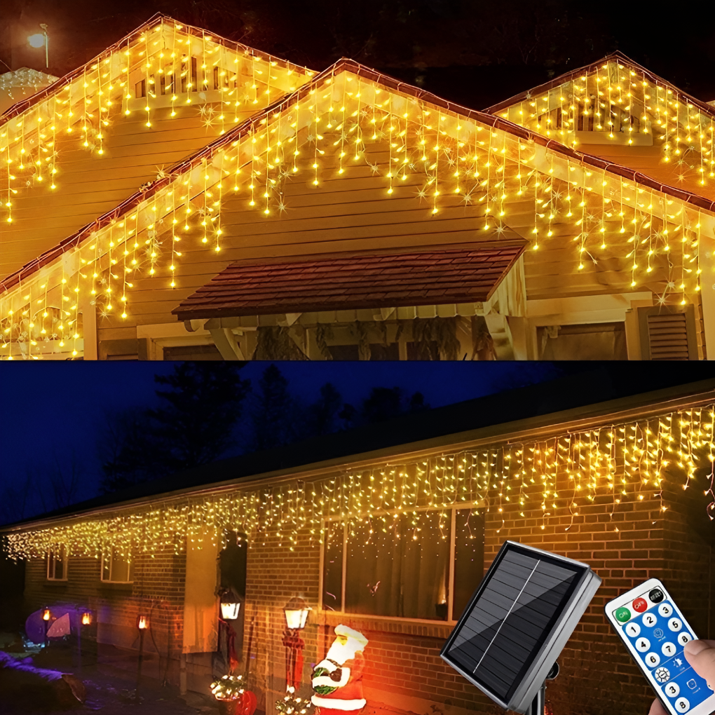 Outdoor-Lichtervorhang (ohne Netzstecker)