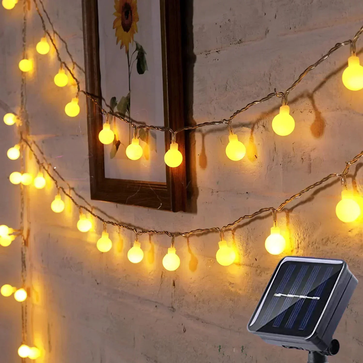 Solar-Lichterkette IP65 für den Aussenbereich für Garten und Terrasse