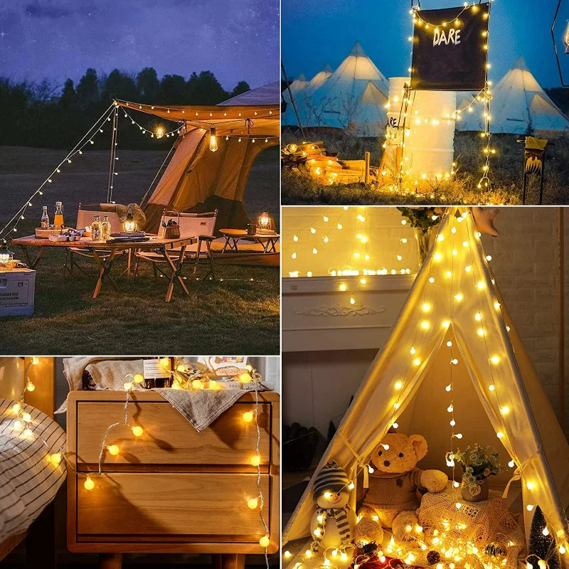 Solar-Lichterkette IP65 für den Aussenbereich für Garten und Terrasse