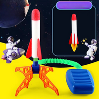 Fussbetriebenes Outdoor-Raketen- und Abschussrampen-Set für Kinder