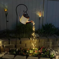 LED-Solar-Gartenleuchte und Wasserfall-Dekoration für den Aussenbereich, 80 cm