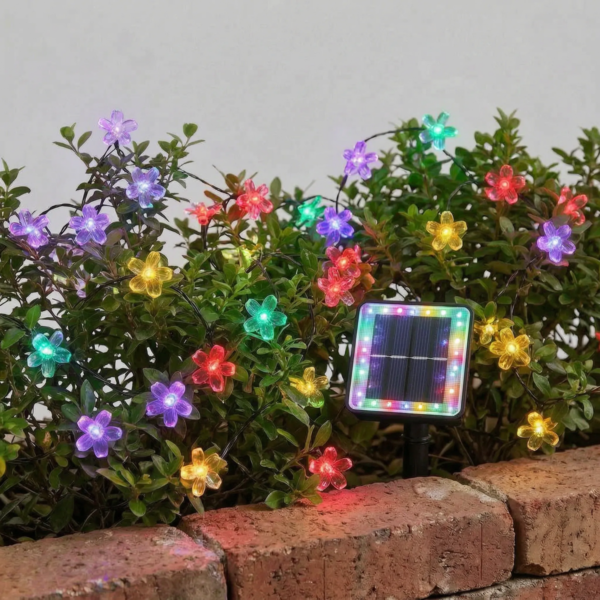 Solar-LED-Blumen-Lichterkette für den Garten für aussen