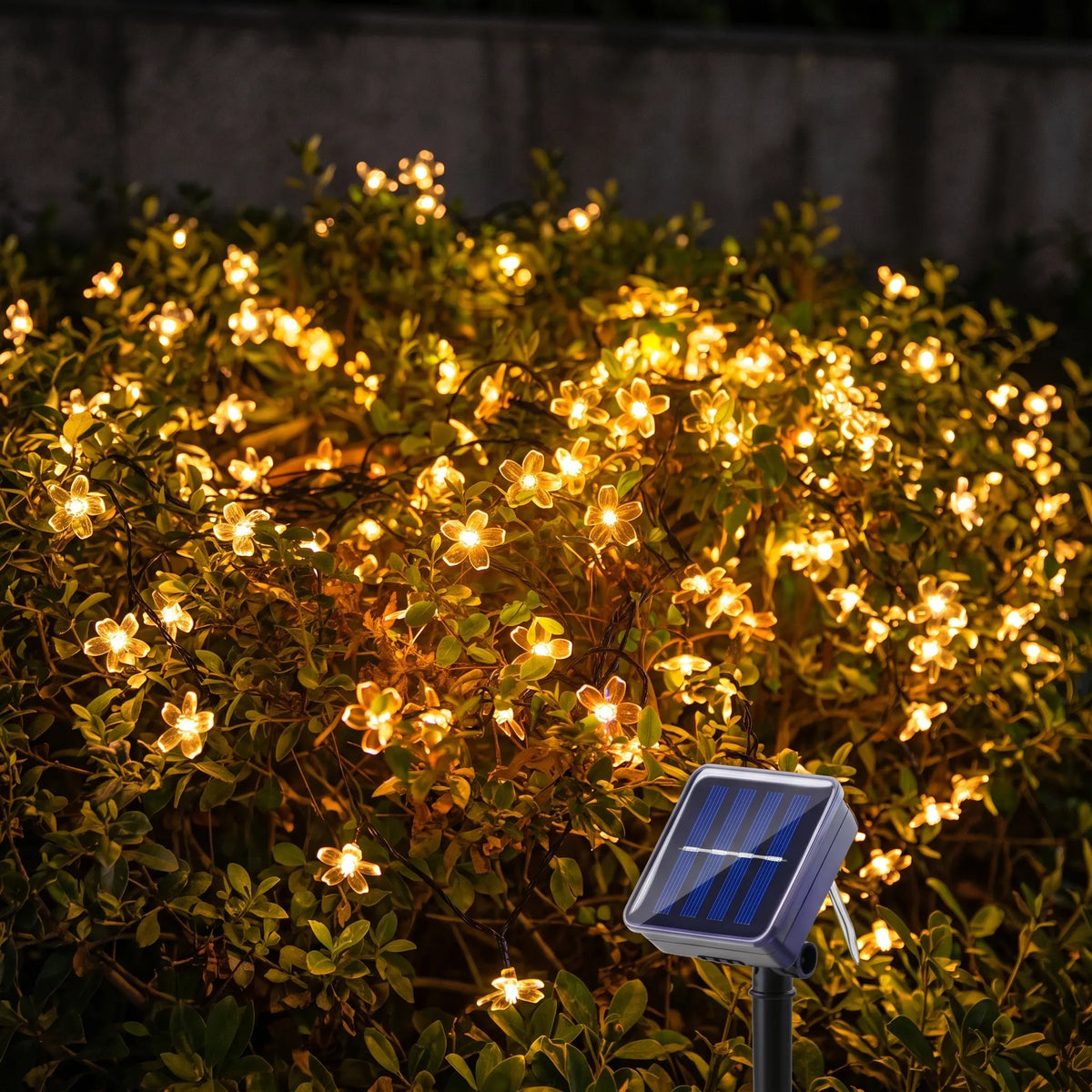 Solar-LED-Blumen-Lichterkette für den Garten für aussen