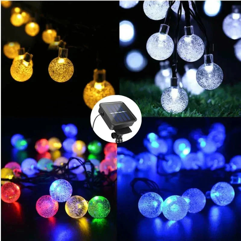 Solar-LED-Lichterkette für aussen - wasserdicht - Garten