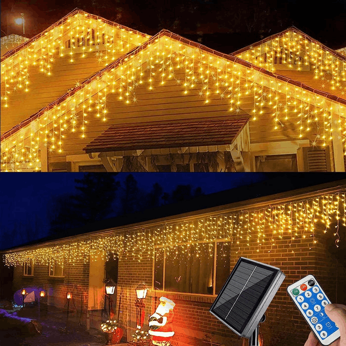 Outdoor-Lichterkette mit Wasserfalleffekt - IP44 wasserdicht