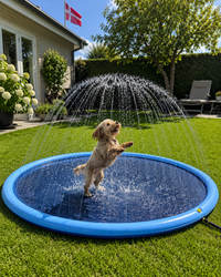 Hundepool mit Wassersprüher (in Grössen passend für kleine und grosse Hunde gleichermassen)